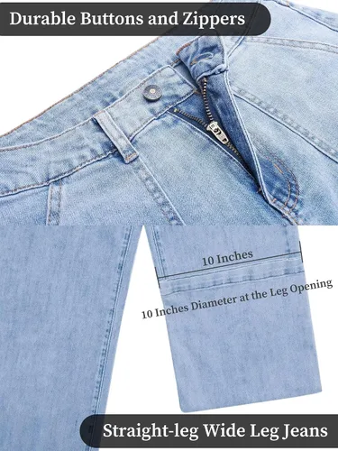 Miniatura 6 de Jeans cargo para mujer, de cintura alta, pierna ancha, con bolsillo de solapa, Y2K, jeans de carpintero para mujer, pantalones cargo de mezclilla