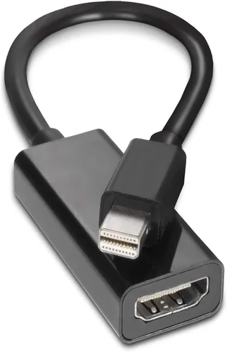 THE CIMPLE CO Adaptador Mini DisplayPort a HDMI, convertidor de cable Thunderbolt a HDMI, funciona con DisplayPort (MiniDP), negro, paquete de 10