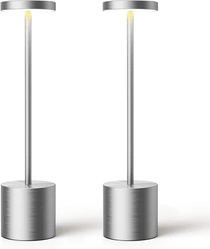 Miniatura 10 de SAKRINGT Lámparas de mesa inalámbricas recargables, luz de mesa LED portátil de 6000mAh operada con batería para restaurante al aire libre, paquete