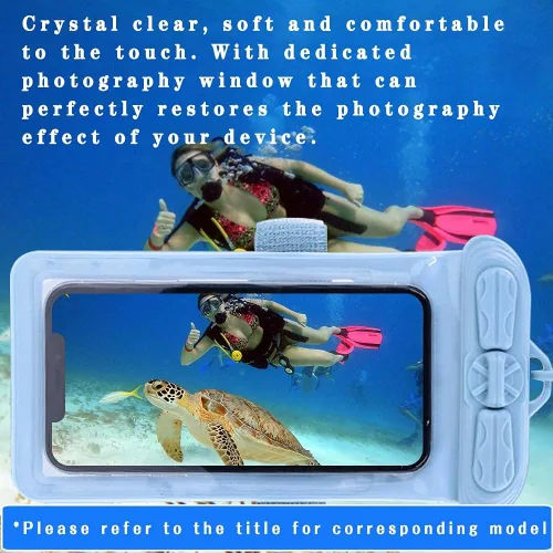 Miniatura 2 de Funda compatible con Alcatel TCL A1X A503DL impermeable bolsa seca (no película protectora de pantalla), nueva versión azul