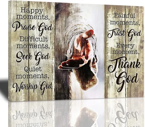 Miniatura 10 de Póster en lienzo con imágenes de Jesús, león y cordero, impresión en lienzo con texto en inglés "God Bible Christian Religios" para pared, pintura