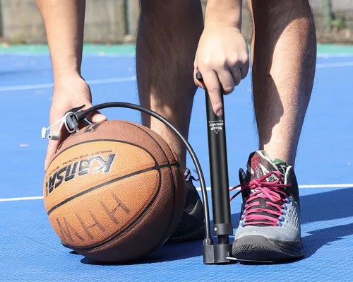 Miniatura 5 de Bomba de bola con aguja, boquilla y manguera de extensión para fútbol, baloncesto, voleibol, rugby, globo y otros inflables, bomba de bicicleta