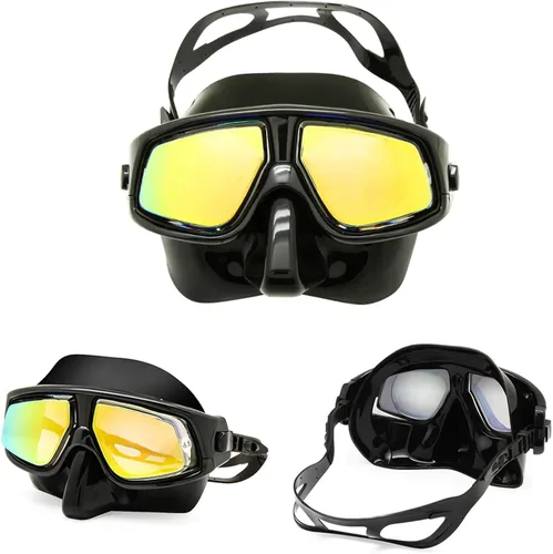Miniatura 2 de Máscara de buceo óptica positiva, máscara de snorkel con lentes de vidrio templado, protección UV antivaho Silver Dive W/ Snorkel