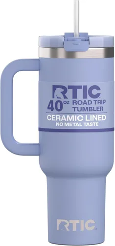 Miniatura 11 de RTIC Vaso Tumbler de Viaje por Carretera de 30 oz con Doble Pared Revestido de Cerámica Aislado Taza Portátil de Café de Viaje de Acero Inoxidable