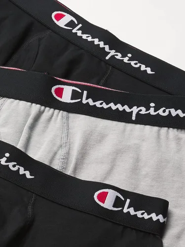 Miniatura 3 de Champion Calzoncillos bóxer elásticos de algodón para hombre, paquete de 3