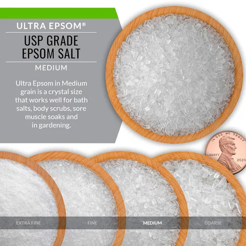 Miniatura 6 de SaltWorks Ultra Epsom - Sal de baño premium, grano medio, bolsa de 2 libras
