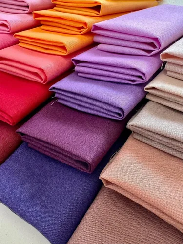 Miniatura 6 de Paquete de tela de algodón de color sólido, 50 cuadrados precortados (8 x 8 x 8 pulgadas), 100% algodón, 120 GSM, fabricado en Türkiye