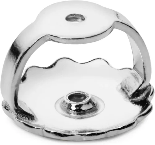 Miniatura 17 de Everyday Elegance Pendientes sólidos de oro blanco de 14 quilates con dos piezas de repuesto para parte trasera de arete Tornillo roscado para par