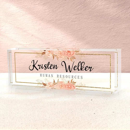 Miniatura 11 de Placa de Nombre Personalizada, Decoración de Oficina Personalizada - Accesorio de Escritorio de Acrílico, Regalos de Oficina para Empleados
