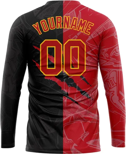 Miniatura 8 de Camisetas de manga larga para hombre, diseño de hip hop, estampado gráfico, informal, manga larga, graffiti, teñido anudado, camiseta