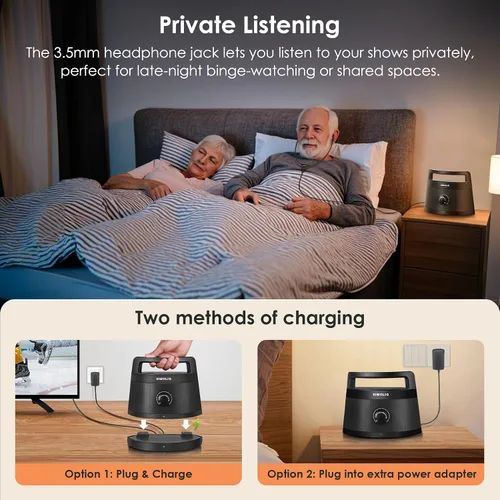 Miniatura 7 de SIMOLIO Altavoces inalámbricos 621D Plus para TV para personas mayores, altavoces de TV Bluetooth para personas con problemas auditivos, ancianos, 3