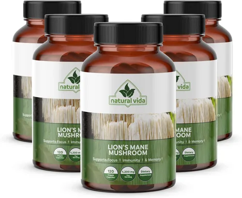 Miniatura 6 de Extracto de hongo melena de león - 120 cápsulas vegetarianas - 4,200 mg - Suplemento sin OMG