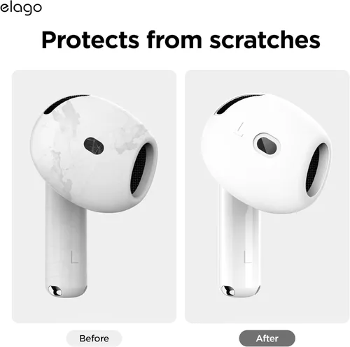 Miniatura 4 de elago 2 pares de fundas para AirPods 4 almohadillas diseñadas para AirPods 4, [cabe en la funda] funda de silicona antideslizante, antiarañazos