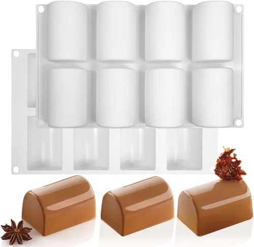 Miniatura 11 de Molde ovalado de silicona para galletas, moldes de silicona antiadherentes, moldes de chocolate para chocolate, cupcakes, dulces, pudín de mini