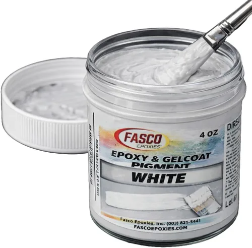 Pigmento blanco para resina epoxi, gelcoat, pintura - 4 oz