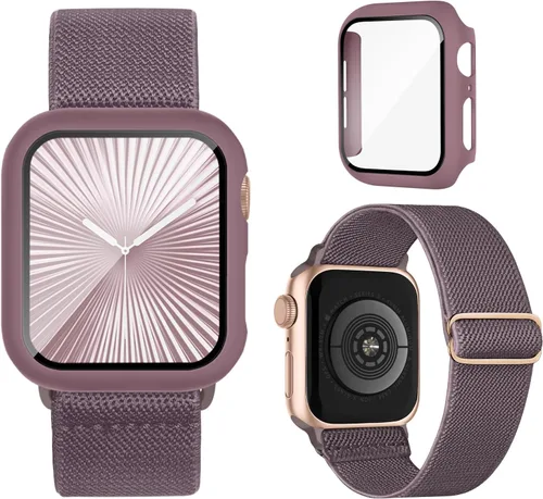 Miniatura 12 de Bandas elásticas compatibles para correa y carcasa de Apple Watch de 40mm 44mm 41mm 45mm 42mm 46mm, correas deportivas de nailon Solo Loop