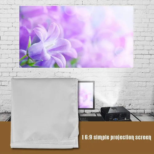 Miniatura 7 de Cortina de proyector, tela de poliéster sintético translúcida, pantalla de proyector duradera, cine al aire libre para acampar al aire libre