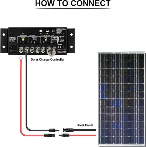 Miniatura 5 de iGreely Cable de calibre 10, cable solar a anillo tórico, kit de adaptador de panel solar, conector de cable para controlador de carga solar de RV