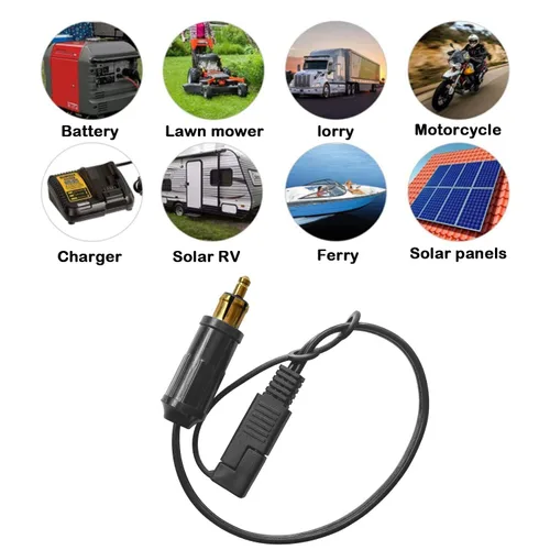 Miniatura 5 de Conector de enchufe SAE a DIN, adaptador de cable de extensión para motocicleta - 18AWG