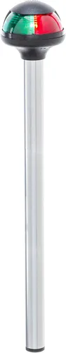 Miniatura 3 de attwood 5092-10-7 Pulsar - Luz de poste marino bicolor de 10 pulgadas para barco con base de montaje de 2 pines, plata, talla única