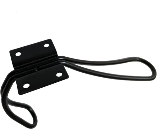 Miniatura 6 de Ganchos de alambre negros para abrigos, paquete de 5 ganchos rústicos de pared resistentes de doble punta, gancho de entrada para colgar ropa
