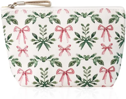 Miniatura 13 de Bolsa de maquillaje, organizador de viaje, neceser para mujer, pequeña funda de cosméticos para bolso, lindo embrague de almacenamiento de tela