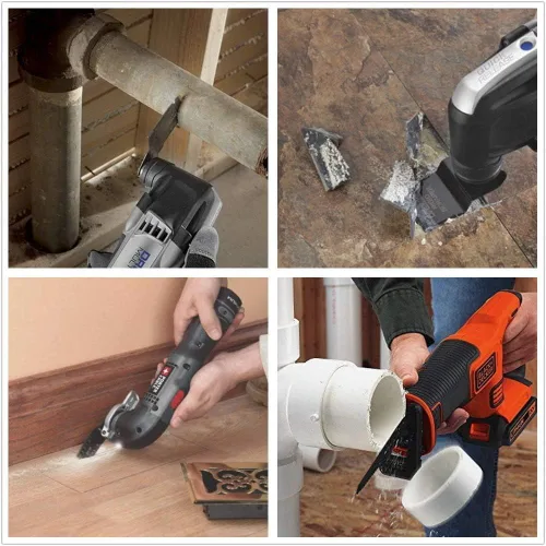 Miniatura 4 de 25 hojas de sierra oscilantes universales profesionales, cuchillas multiherramienta de liberación rápida para madera, duraderas y compatibles