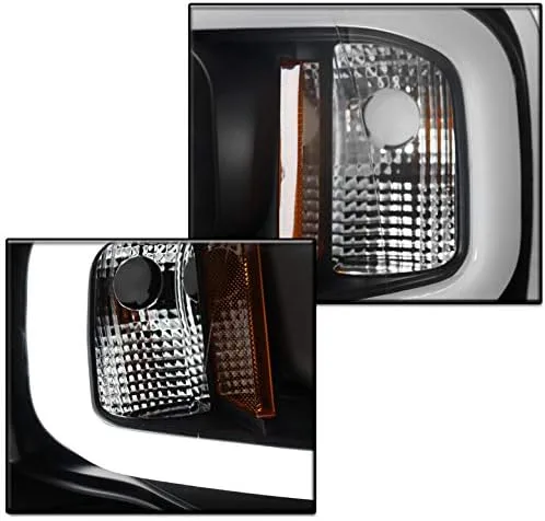 Miniatura 4 de Para Dodge Ram 1500/2003-2005 2500/3500 LED DRL 2002-2005 Faros delanteros de proyector negro