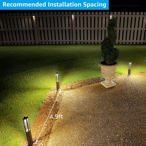 Miniatura 6 de LEONLITE Paquete de 12 luces de paisaje de bajo voltaje, efectos de iluminación únicos, luces LED de camino, 172 lúmenes, 3 W, 12-15 V CA/CC, IP65