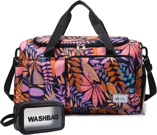Miniatura 215 de Pequeña bolsa de gimnasio para mujer, bolsa de viaje con compartimento para zapatos