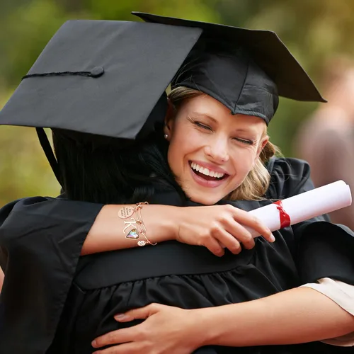 Miniatura 3 de Regalos de graduación para ella, 26 pulseras inspiradoras grabadas con inicial, cita que creyó que podía así que lo hizo, regalos de graduación