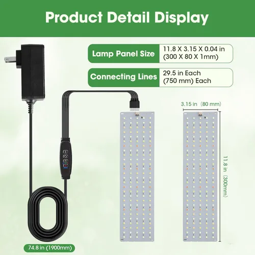 Miniatura 3 de Grow Lights for Indoor Plants, Ultra-Thin Panel, 540LEDs Full Spectrum, 8/12/16H Timer, 10 Dimmable Levels