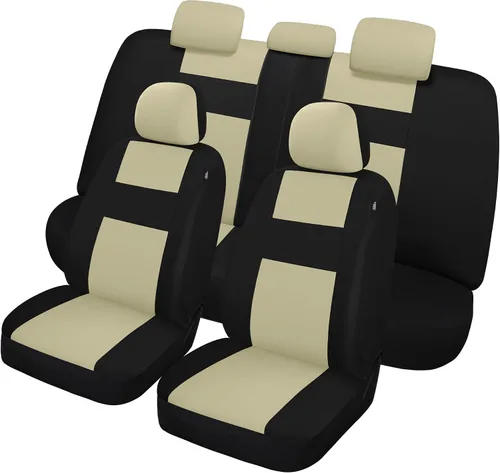 Miniatura 21 de VarCozy Fundas de Asientos de Automóvil Juego Completo, Fundas de Asientos de Banco Dividido Delantero y Trasero de Tela Transpirable