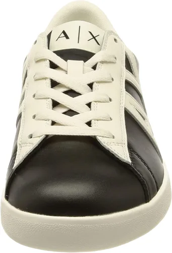 Miniatura 2 de AX ARMANI EXCHANGE Zapatos deportivos de cuero con logotipo para hombre, Blanco