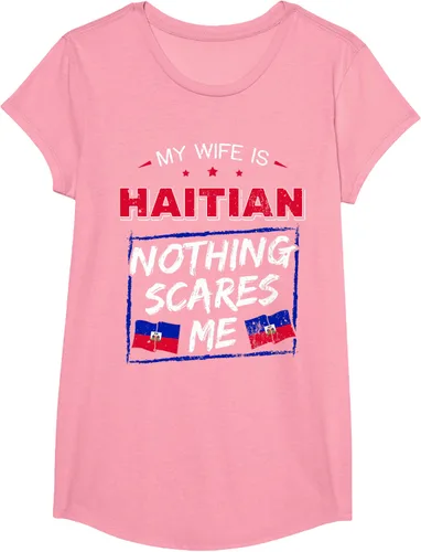 Miniatura 94 de My Wife Is Haitian Republic of Haiti Heritage Roots - Camiseta con bandera, Negro, S
