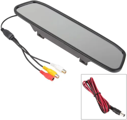 Miniatura 5 de Monitor de video de coche de 4.3 pulgadas, espejo retrovisor automático, pantalla LCD de 12 V-24 V, montaje universal, espejo de corriente con clip