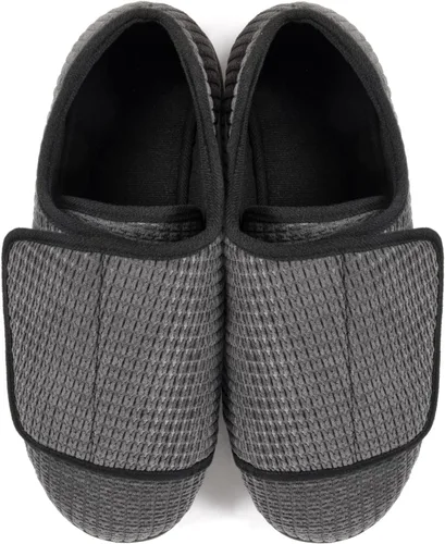 Miniatura 7 de Zapatilla adaptable antideslizante de ancho amplio para diabéticos con cierre de velcro ajustable para hombre