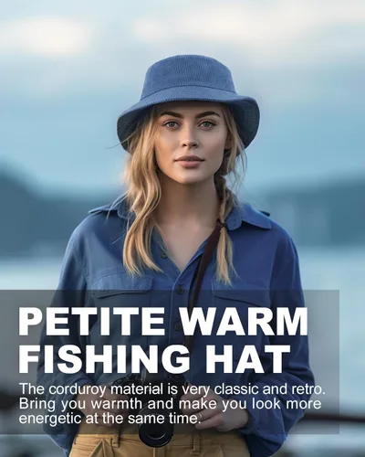 Miniatura 7 de Zylioo Sombrero de pana S-2XL, sombrero de pesca ajustable de talla grande, sombrero de golf pequeñonormalde gran tamaño para clima fresco