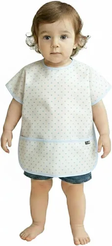 Miniatura 41 de Plie Short Sleeve Waterproof Bib for Toddlers – Easy Clean Feeding Apron for Mealtime, Daycare, Self-Feeding, Lightweight