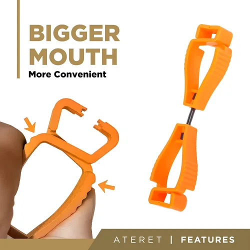Miniatura 3 de ATERET Clips de guantes para guantes de trabajo, soporte para guantes para trabajo, construcción, exteriores