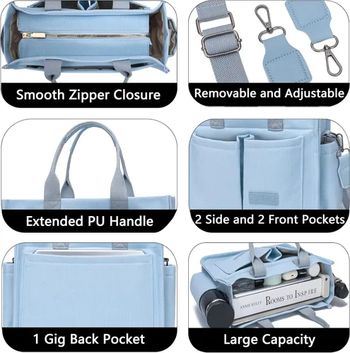 Miniatura 5 de Bolso de lona para mujer, bolsos cruzados para mujer, bolsos de trabajo para computadora portátil, bolso grande de mano para enfermera o profesora