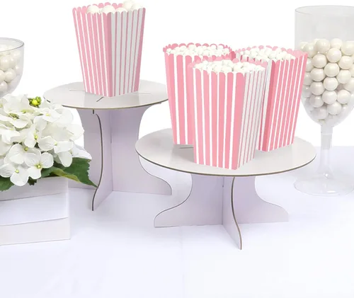 Miniatura 3 de Big Dot of Happiness Pink Stripes - Cajas de palomitas de maíz simples para recuerdos de fiesta, juego de 12 Rosado