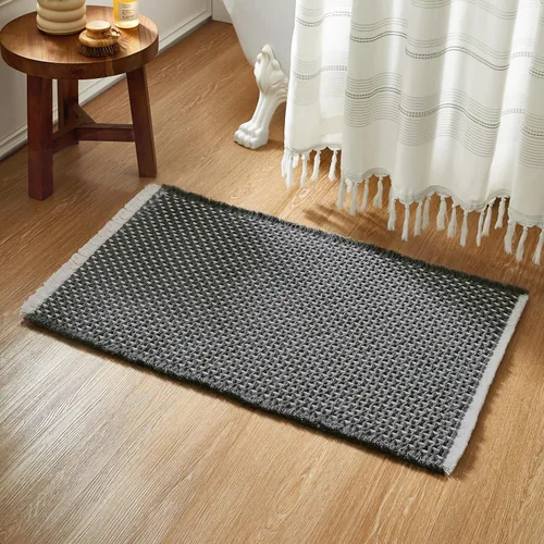 Miniatura 14 de TYUU Tapete de baño estilo gofre, tapete de baño bohemio, antideslizante, lavable, súper absorbente, de secado rápido, bonito tapete de baño