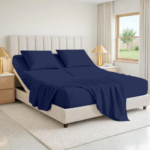 Miniatura 15 de SGI bedding Sábana Queen de 28" con Parte Superior Dividida Flex Head, 100% Algodón Egipcio, Cuenta de Hilos 1000, Sábana Superior Flex para Cama