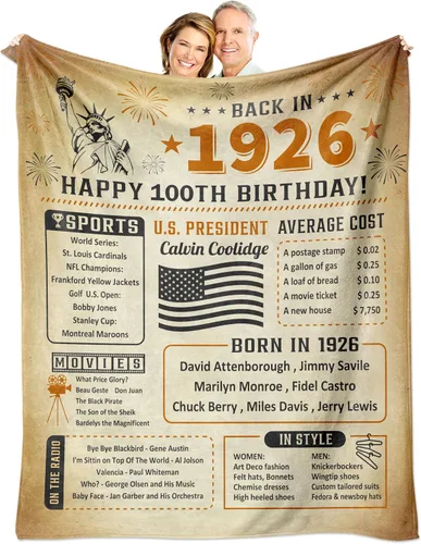 Decoraciones de cumpleaños número 100 para mujeres u hombres, regalos de cumpleaños número 100 para mujeres y hombres, suministros de fiesta de