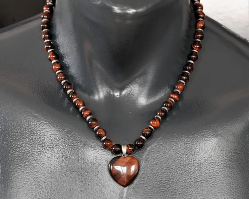 Miniatura 111 de Colgante de corazón de aventurina natural, Collar de cuentas de aventurina genuina, Collar de piedra verde, Collar de piedras preciosas, Cuentas