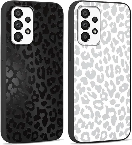 Miniatura 92 de 2 Pack Funda con lindo estampado de chita para Samsung Galaxy S22 Ultra 5G de 6.8", Fundas con patrón de leopardo de lujo, diseño de silicona suave