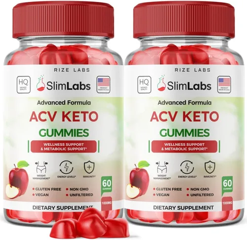 - Slim Labs ACV Keto Gummies para el bienestar y el apoyo metabólico - Gomitas para perder peso - Dieta de grasa del vientre (120 gomitas)