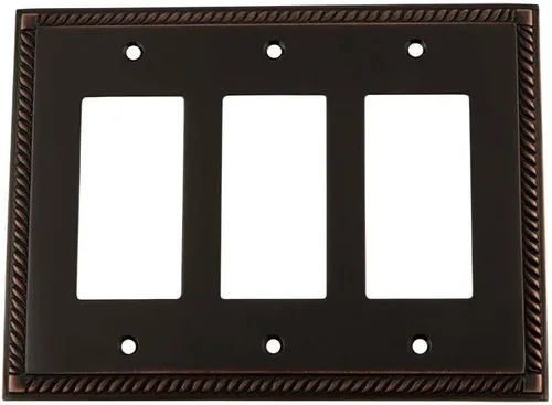 Miniatura 4 de Nostalgic Cubierta de placa de interruptor de salida eléctrica roseta de cuerda de almacén Latón pulido