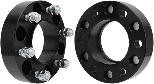 Miniatura 25 de IRONTEK Espaciadores de rueda de 4 x 4 pulgadas, espaciadores forjados de 1 pulgada con orificio de cubo de 2.598 in, pernos de 1/2 pulgadas x 20